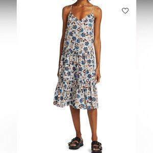 DEREK LAM 10 CROSBY women’s Odile Midi Dress size 2 $400 floral summer sun dress